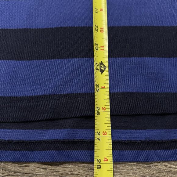 VTG Ralph Lauren Polo Shirt Mens Small Blue Navy Striped Red Pony Rugby Cotton - Picture 6 of 7